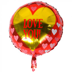 Foliový balónek srdce 45 cm Love you